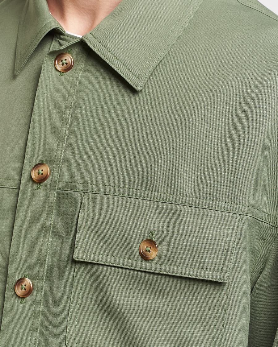 Herren | Hemden | Drôle de Monsieur | Wool Overshirt Khaki