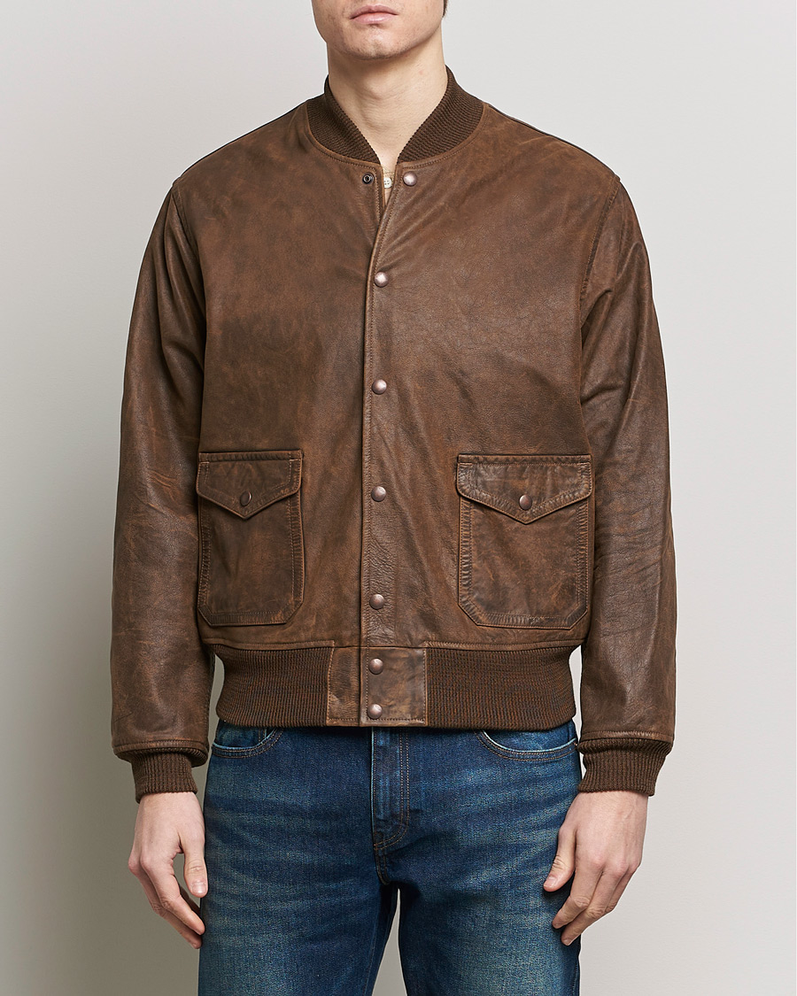 Herren | RRL | RRL | Wright Leather Jacket Brown