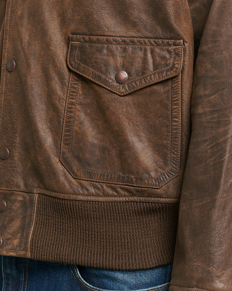 Herren | Jacken | RRL | Wright Leather Jacket Brown