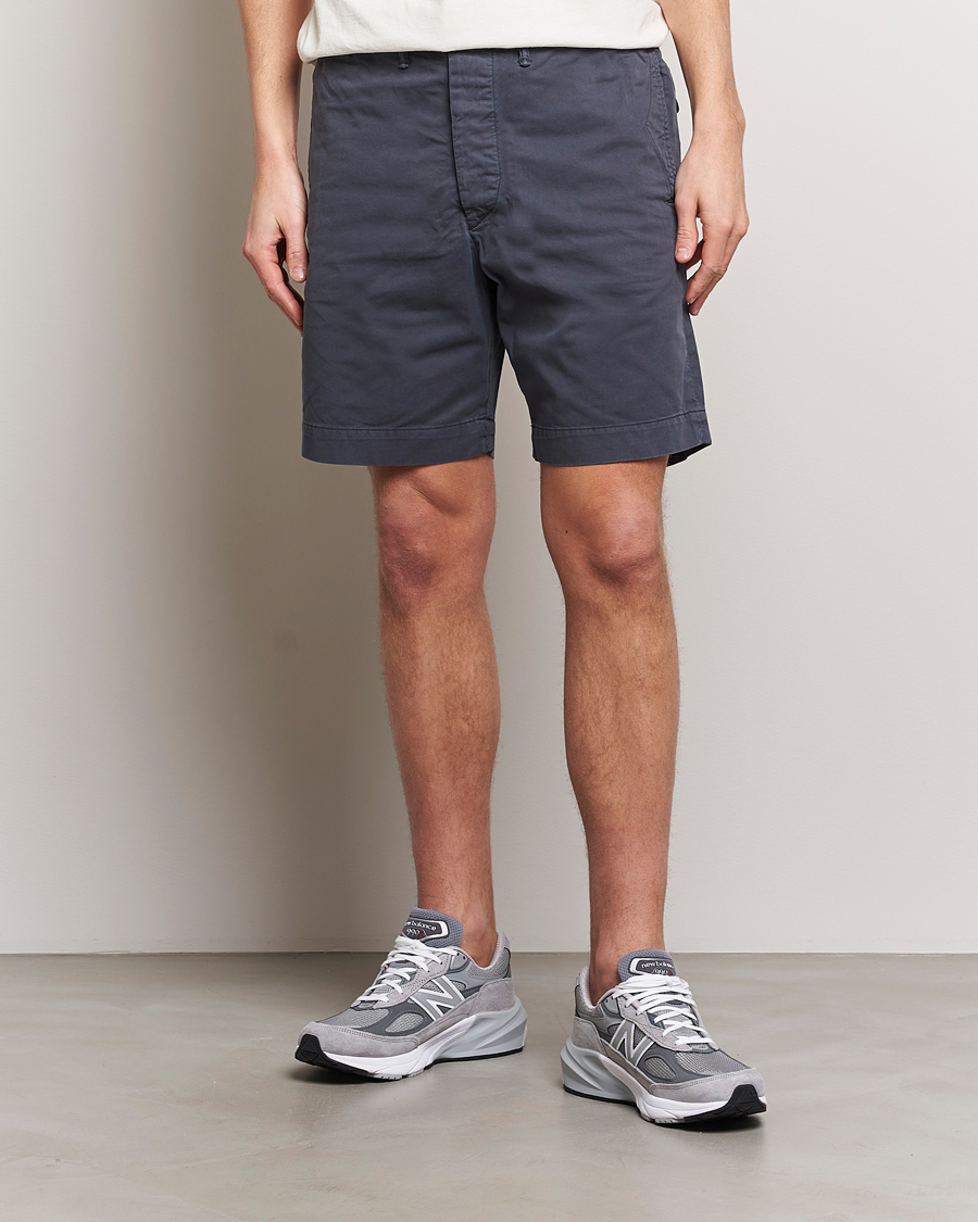 Herren | RRL | RRL | Officers Flat Shorts Navy