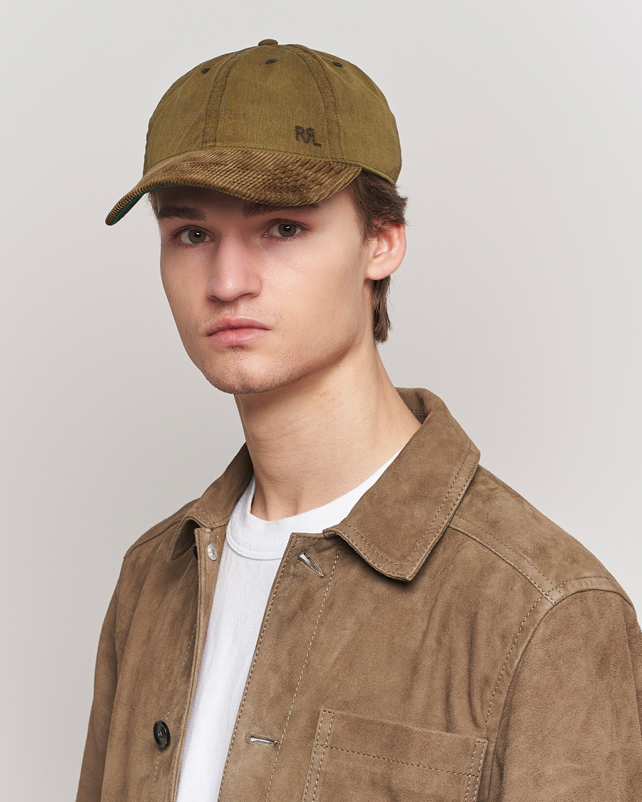 Herren |  | RRL | Cotton/Corduroy Ball Cap Explorer Olive