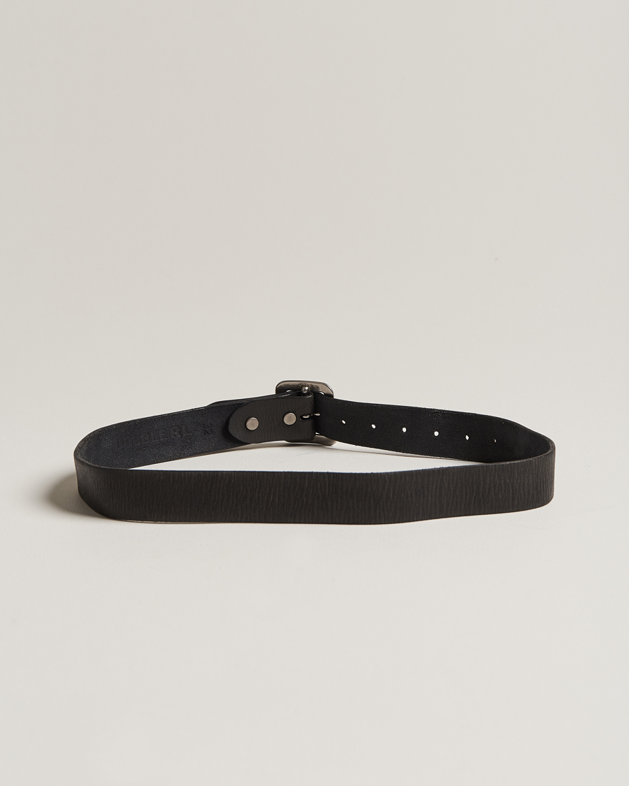 Herren | American Heritage | RRL | Tumbled Leather Belt Vintage Black