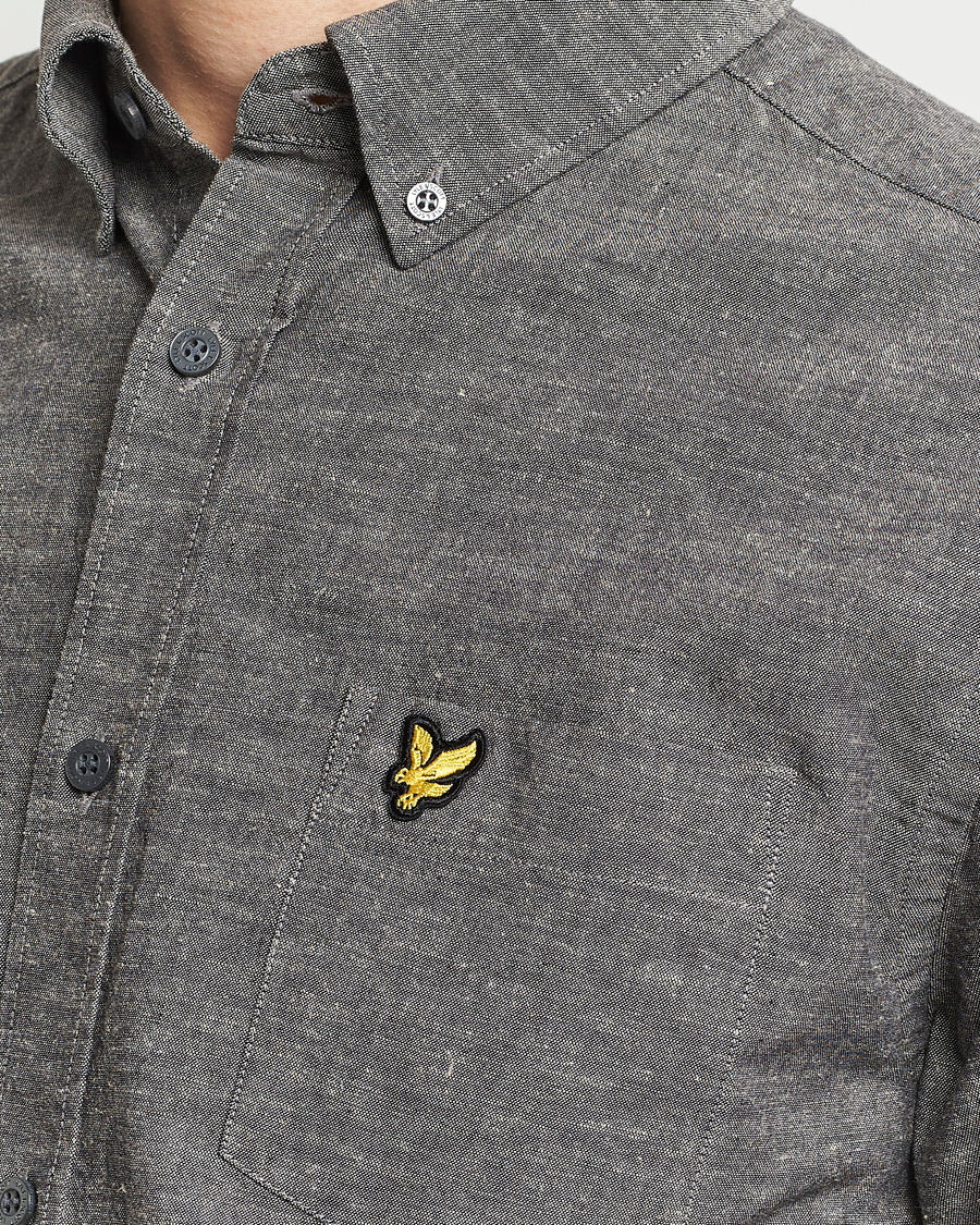 Herren | Hemden | Lyle & Scott | Linen Button Down Shirt Grey Melange
