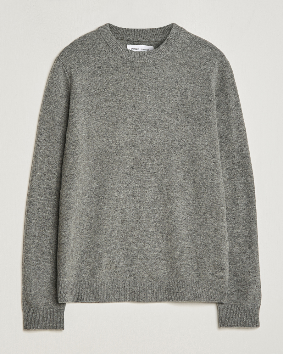 Herren | Pullover | Samsøe Samsøe | Isak Crew Neck Dark Grey