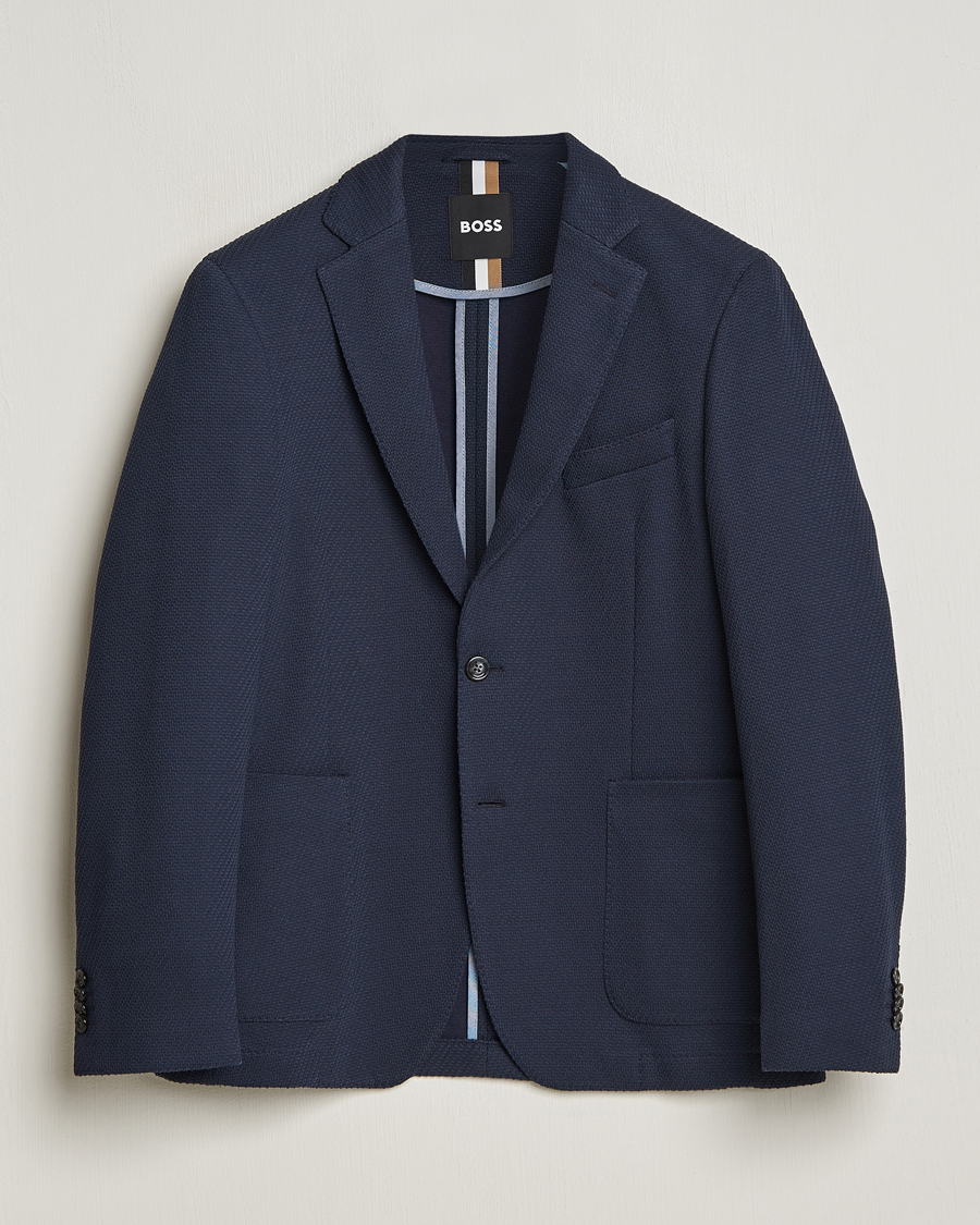 BOSS BLACK Hanry Structured Jersey Blazer Dark Blue bei Care of Carl