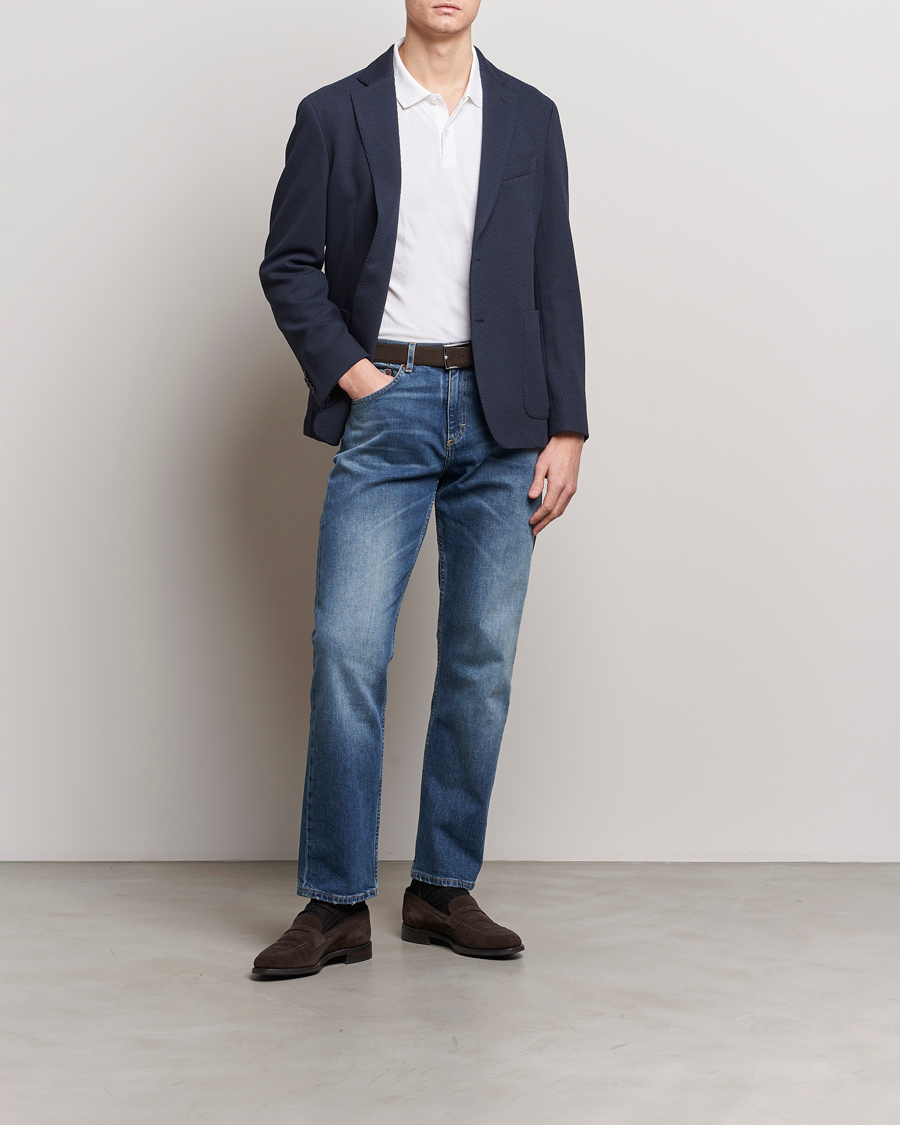 Herren | Sakkos | BOSS BLACK | Hanry Structured Jersey Blazer Dark Blue