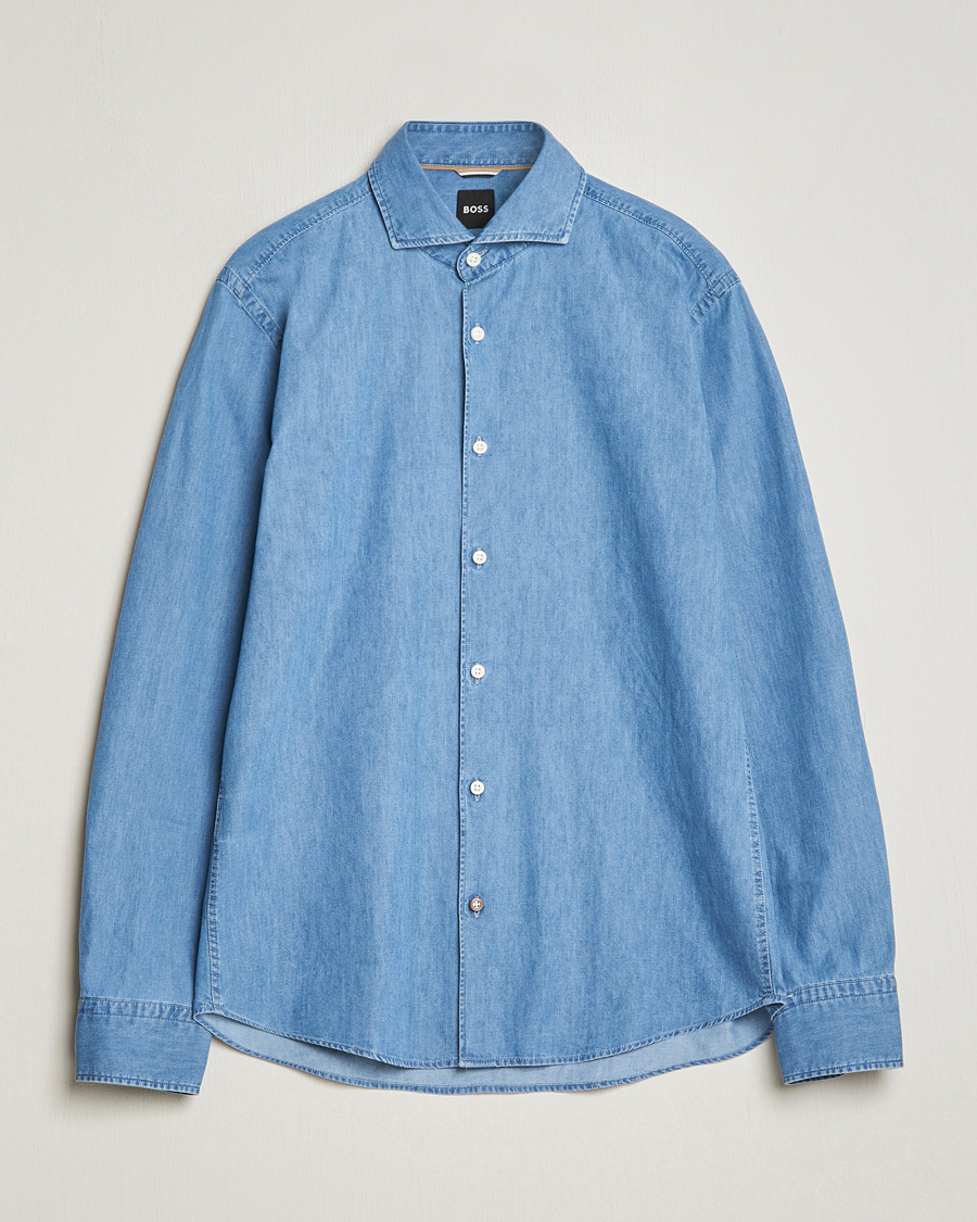Herren | Hemden | BOSS BLACK | Hal Cotton Shirt Medium Blue