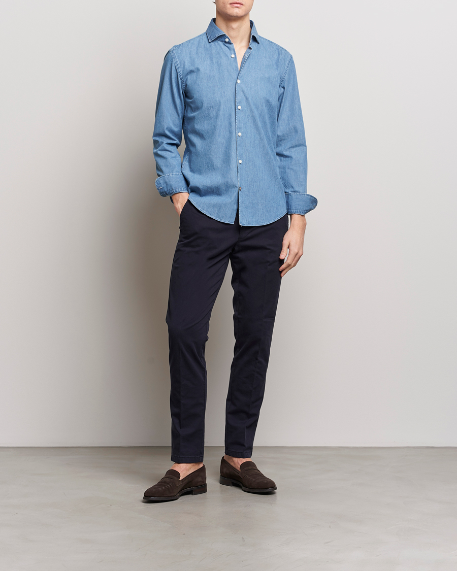 Herren | Hemden | BOSS BLACK | Hal Cotton Shirt Medium Blue