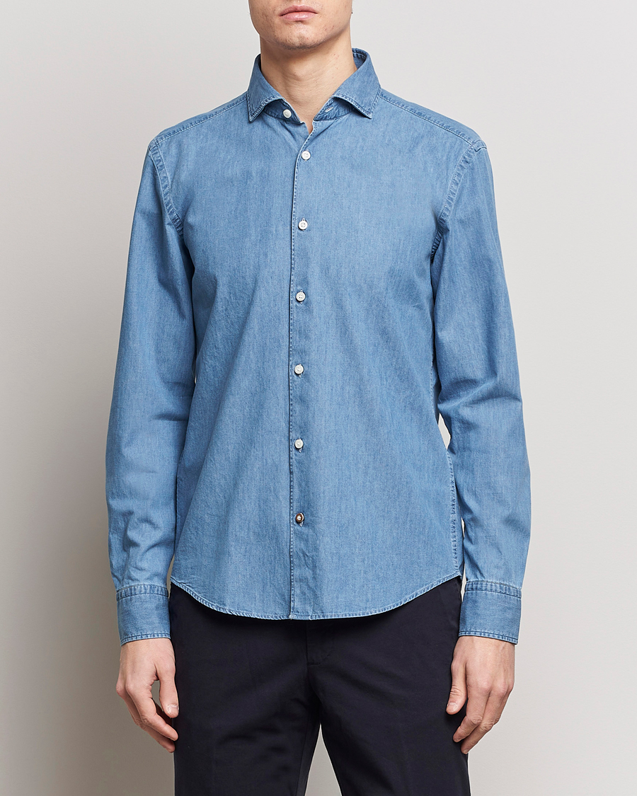 Herr |  | BOSS BLACK | Hal Cotton Shirt Medium Blue