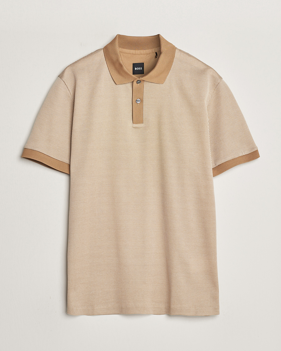 Herren | Poloshirts | BOSS BLACK | Parlay Jersey Piké Medium Beige