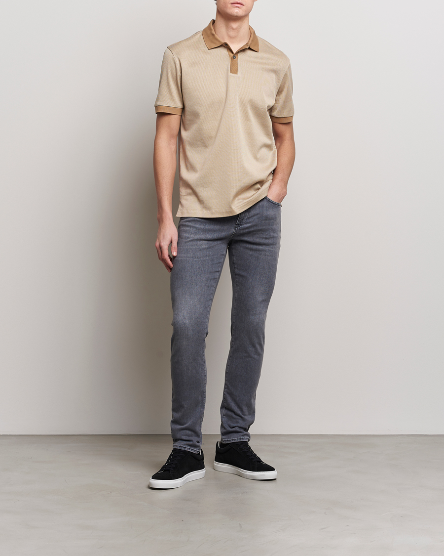 Herren | Poloshirts | BOSS BLACK | Parlay Jersey Piké Medium Beige
