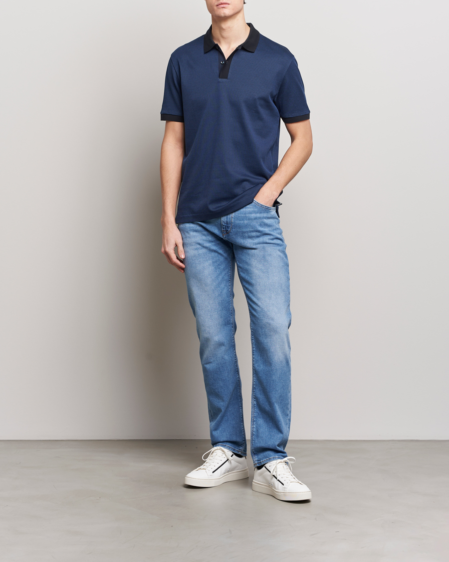 Herren | Poloshirts | BOSS BLACK | Parlay Jersey Piké Dark Blue