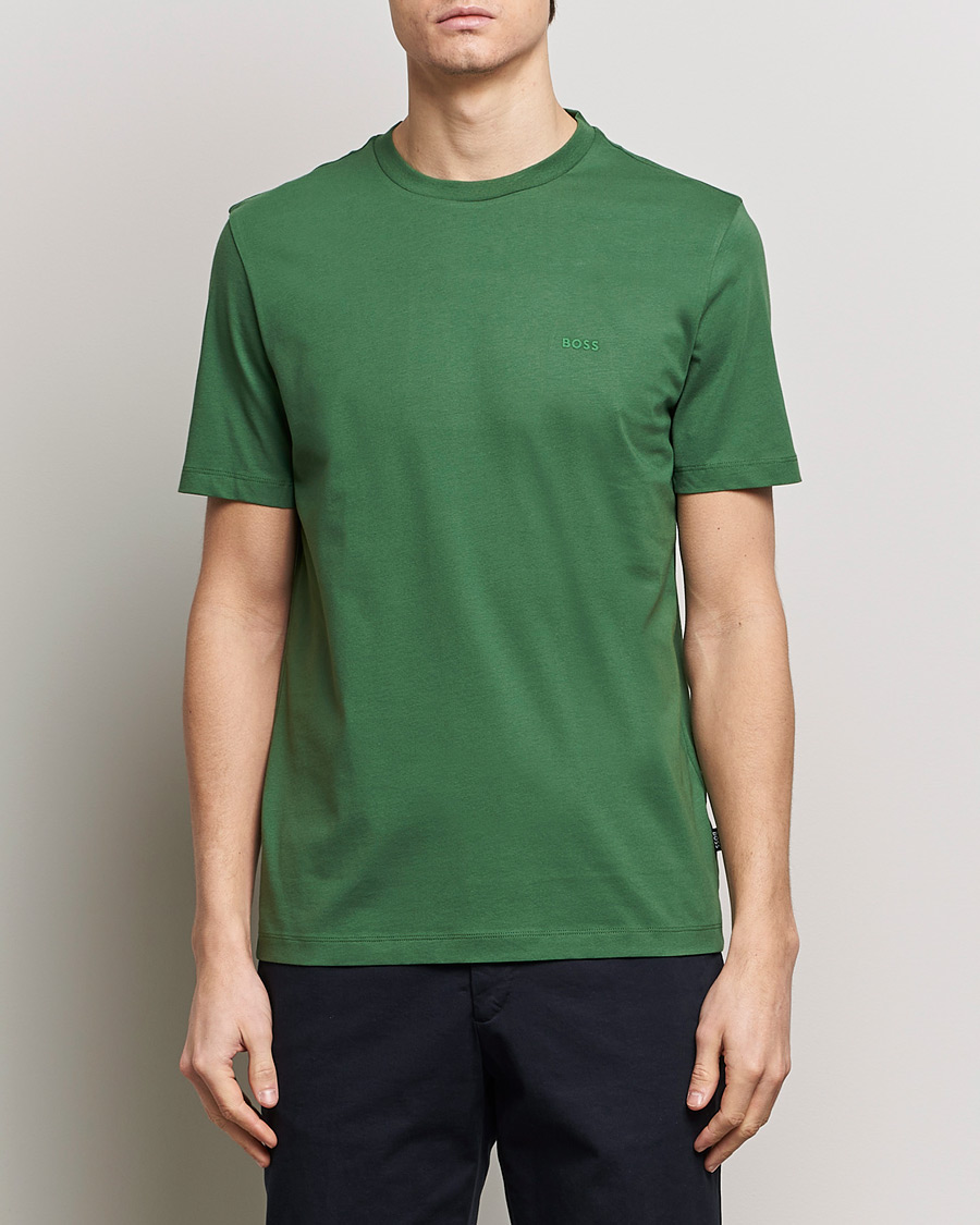 Herren | Treue-Rabatt für Stammkunden | BOSS BLACK | Thompson Crew Neck T-Shirt Open Green