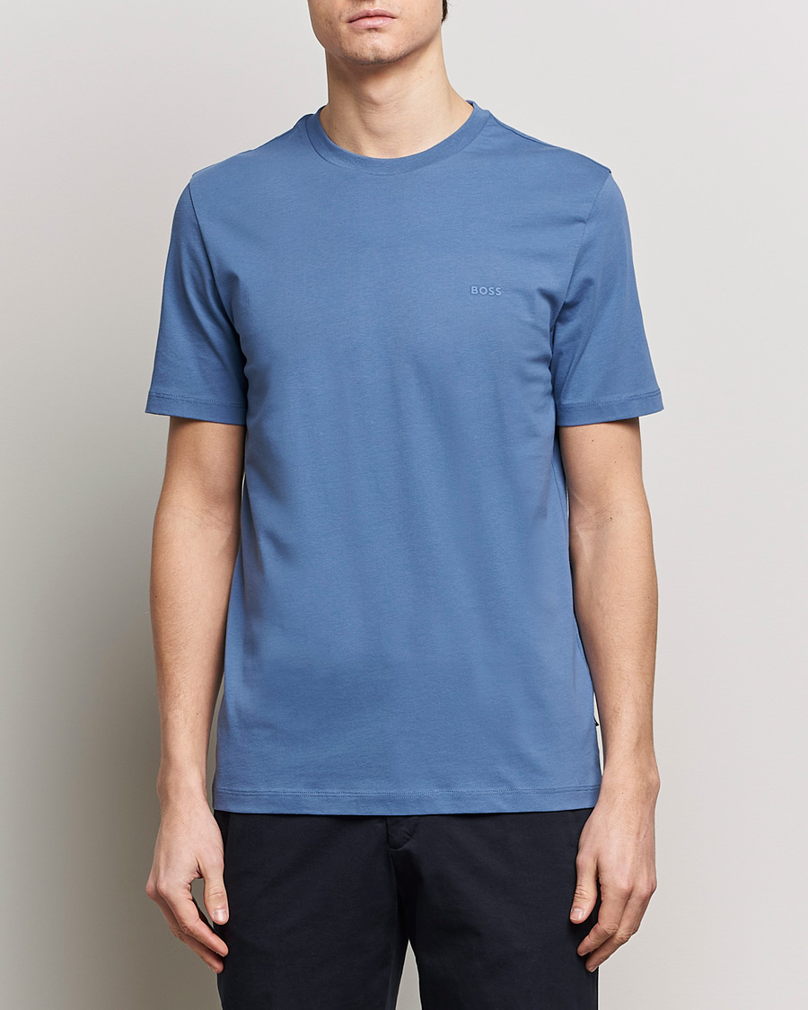 Herren |  | BOSS BLACK | Thompson Crew Neck T-Shirt Open Blue