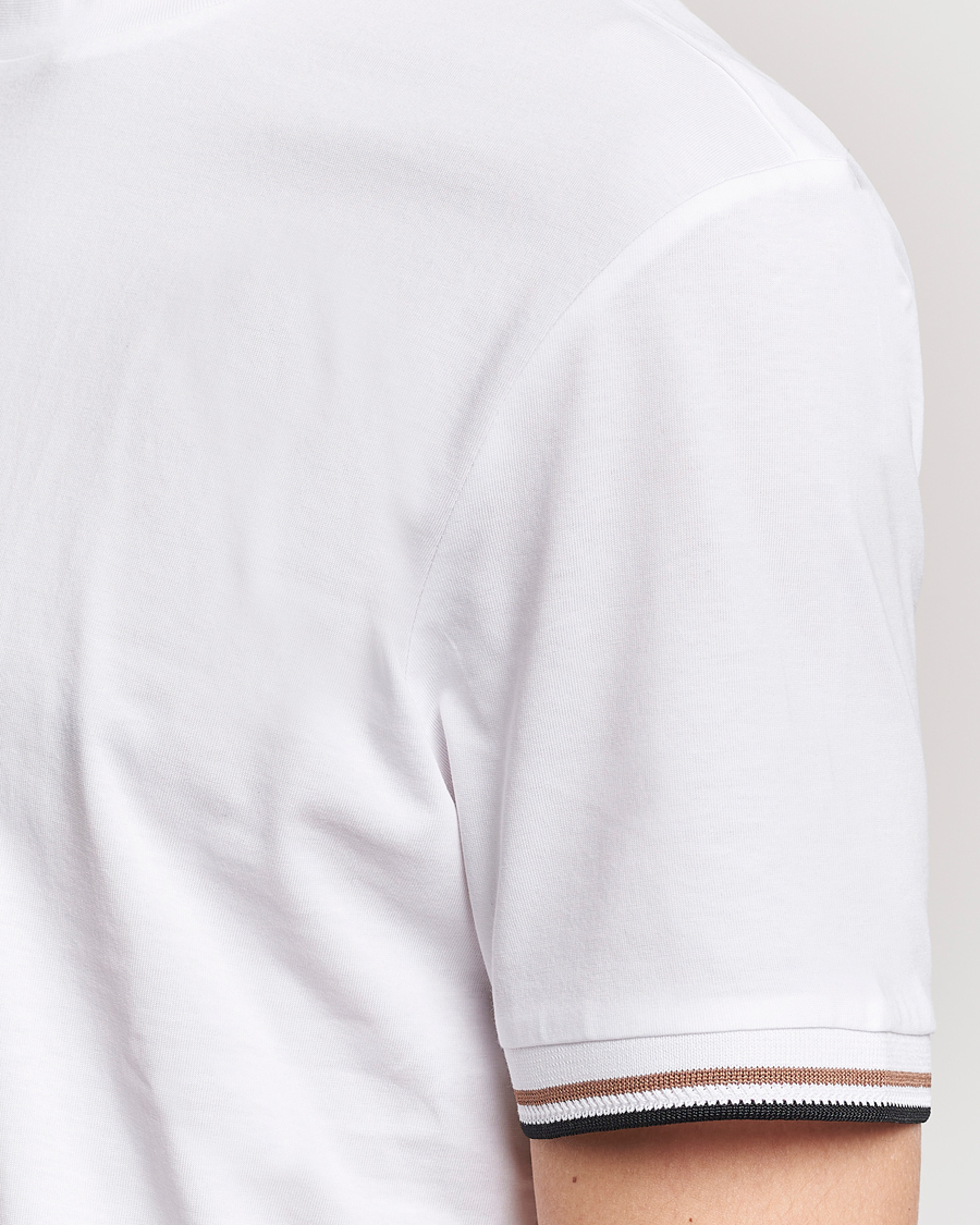Herren | T-Shirts | BOSS BLACK | Thompson Tipped Crew Neck T-Shirt White