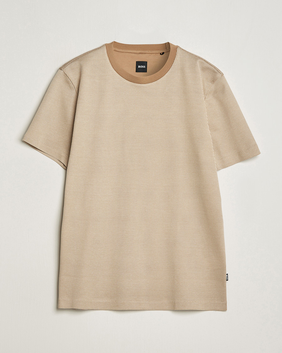 Herren | T-Shirts | BOSS BLACK | Tiburt Crew Neck T-Shirt Medium Beige