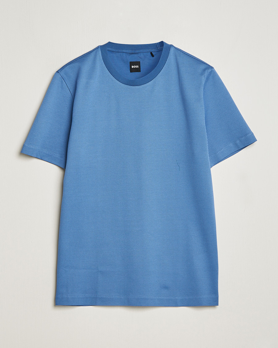 Herren | T-Shirts | BOSS BLACK | Tiburt Crew Neck T-Shirt Open Blue