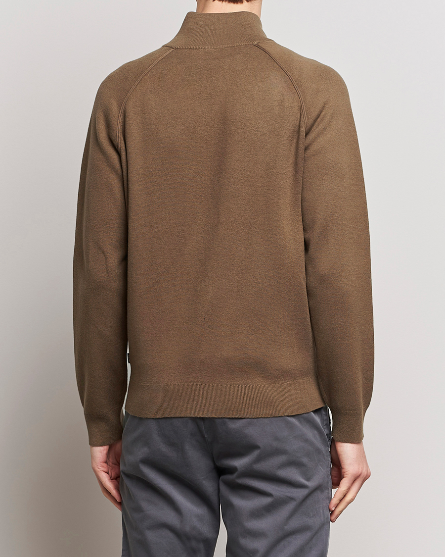 Herren | Pullover | BOSS BLACK | Perrone Knitted Full-Zip Open Brown