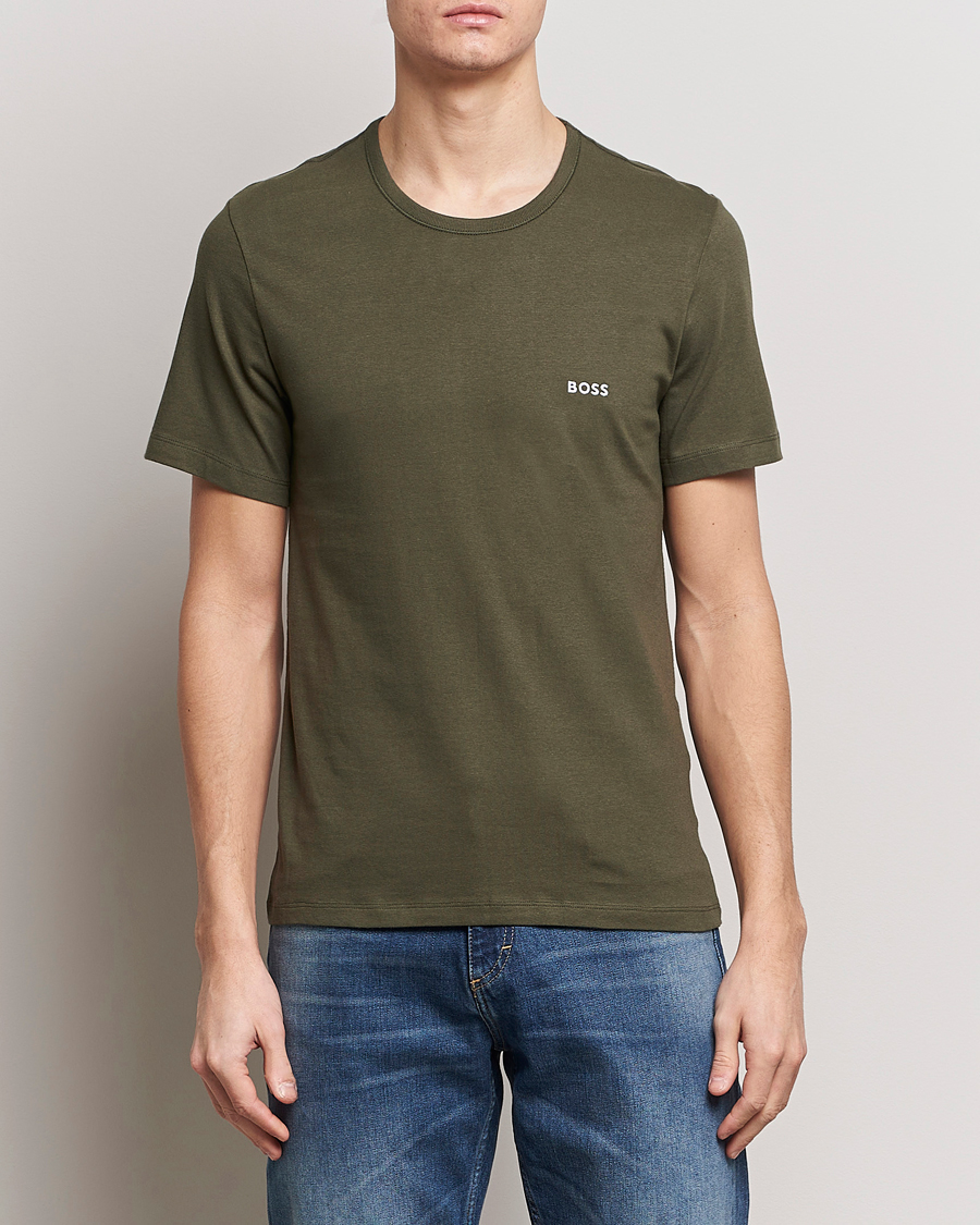 Herren | Schwartze t-shirts | BOSS BLACK | 3-Pack Crew Neck T-Shirt Black/Blue/Green
