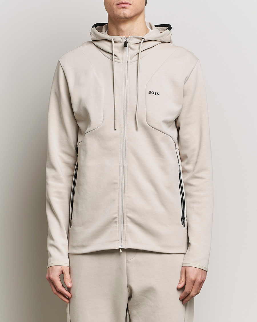 Herren | BOSS GREEN | BOSS GREEN | Saggy Full-Zip Hoodie Light Beige