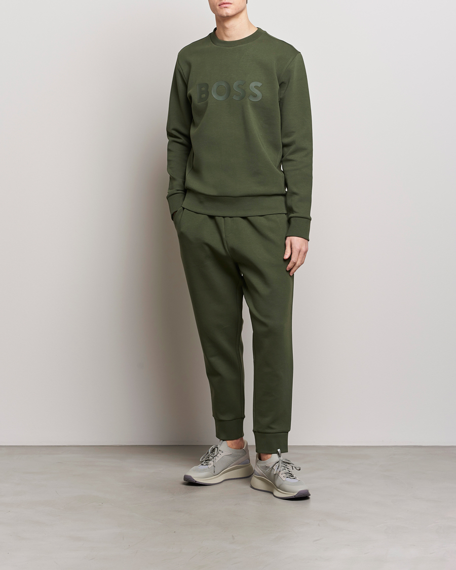 Herren | Pullover | BOSS GREEN | Salbo Logo Sweatshirt Open Green
