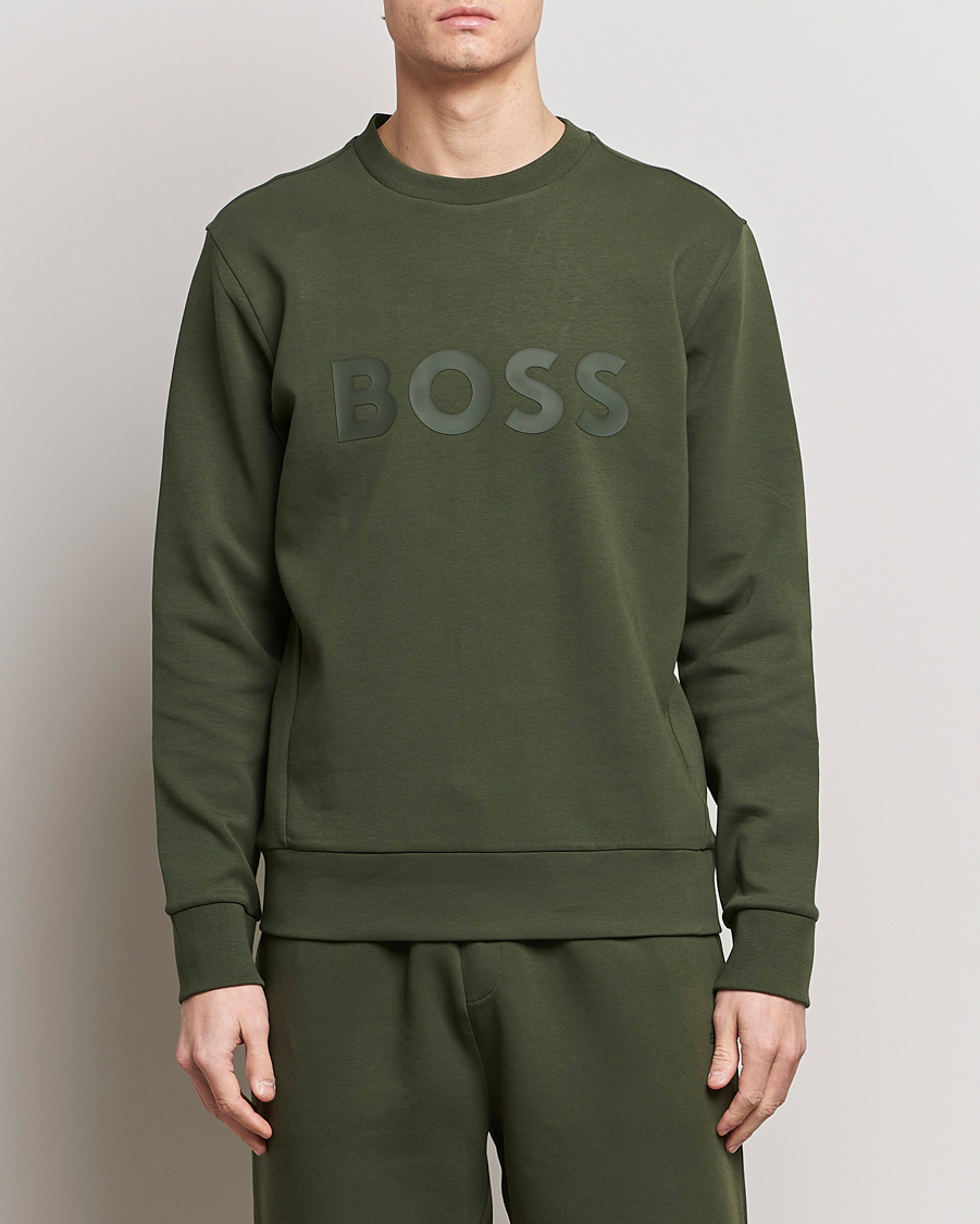 Herren | BOSS GREEN | BOSS GREEN | Salbo Logo Sweatshirt Open Green