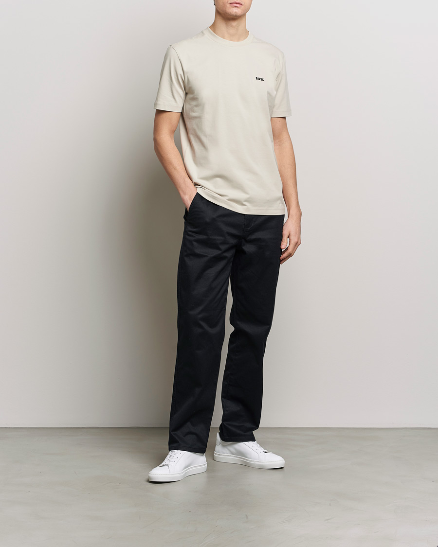 Herren | T-Shirts | BOSS GREEN | Crew Neck T-Shirt Light Beige