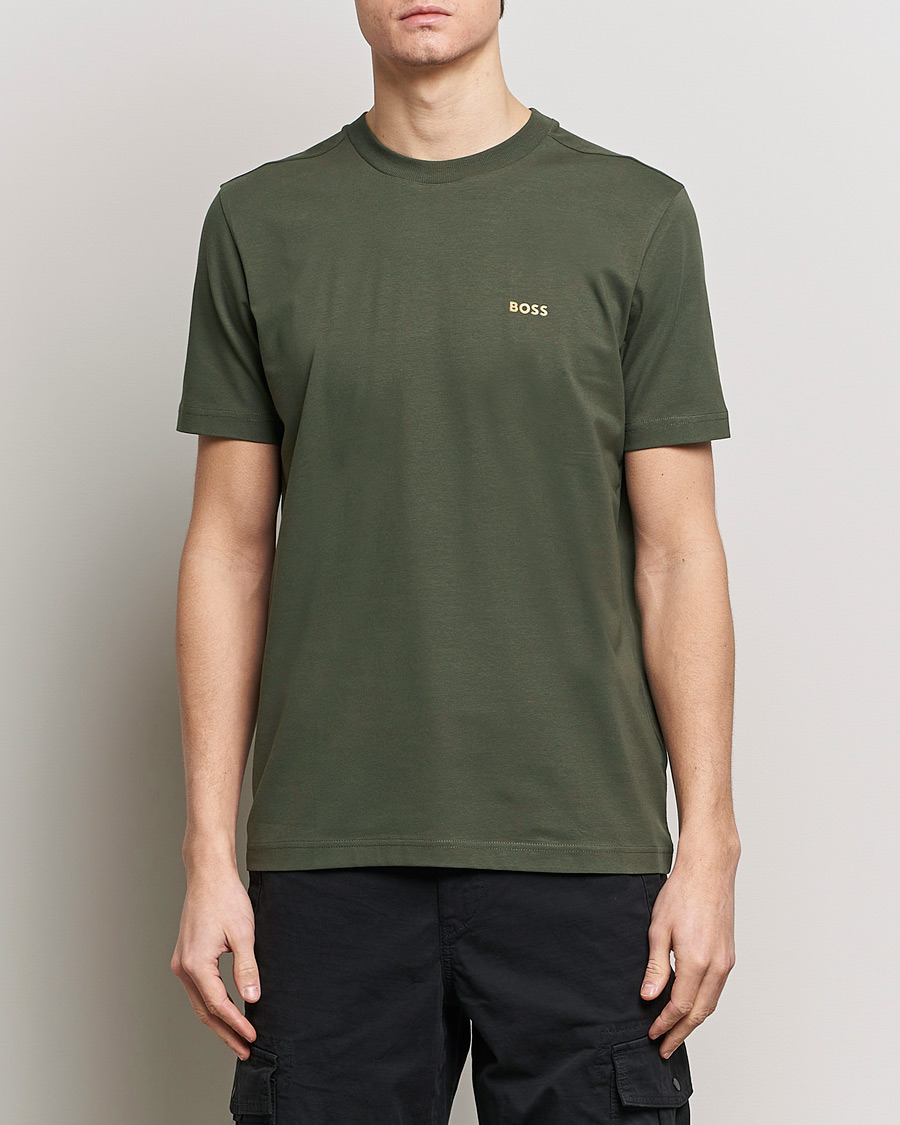 Herren | BOSS GREEN | BOSS GREEN | Crew Neck T-Shirt Open Green