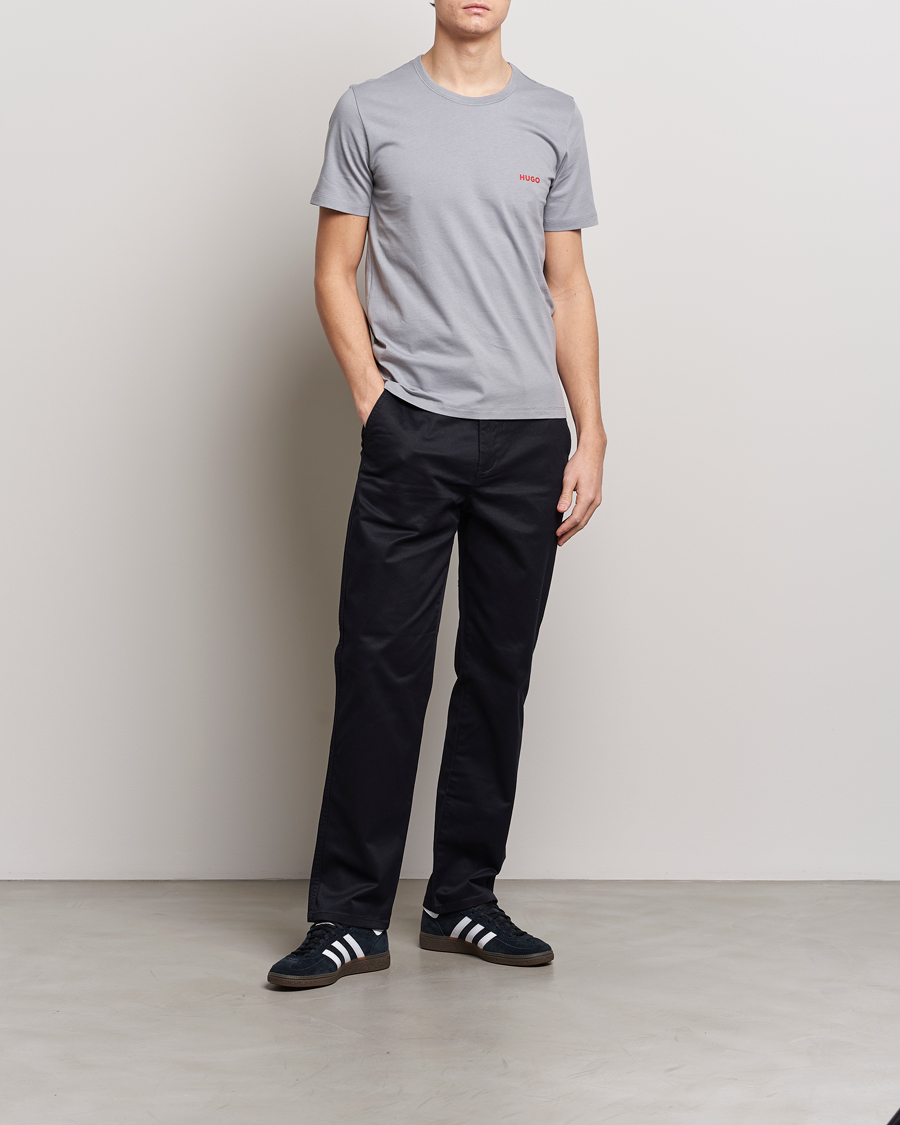 Herren | T-Shirts | HUGO | 3-Pack Logo Crew Neck T-Shirt Green/Navy/Grey