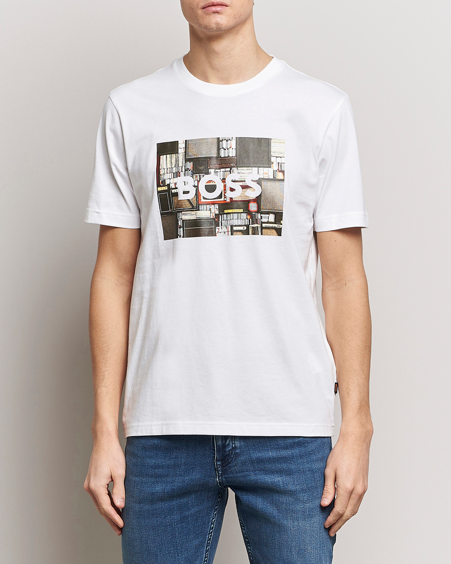 Herren | Kurzarm T-Shirt | BOSS ORANGE | Heavy Logo T-Shirt White