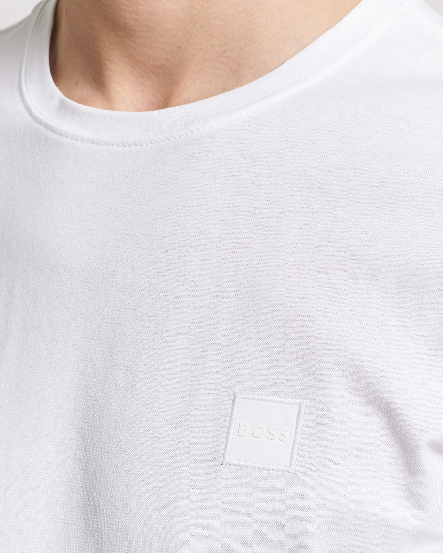 Herren | T-Shirts | BOSS ORANGE | Tales Logo Crew Neck T-Shirt White