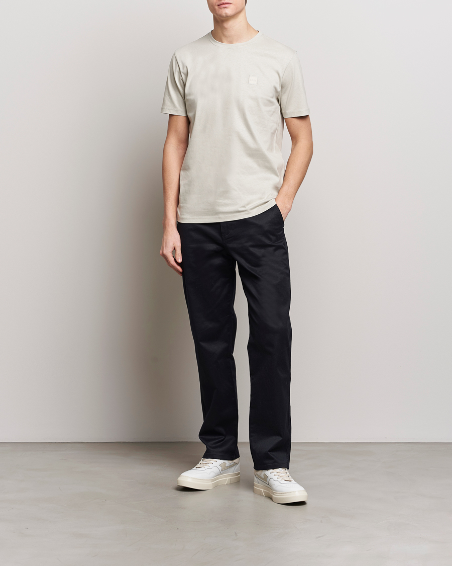Herren | T-Shirts | BOSS ORANGE | Tales Logo Crew Neck T-Shirt Light Beige