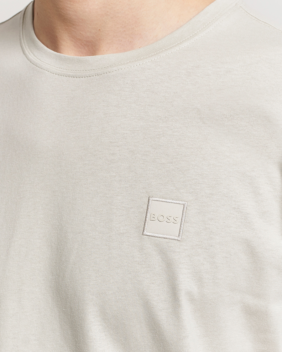 Herren | T-Shirts | BOSS ORANGE | Tales Logo Crew Neck T-Shirt Light Beige