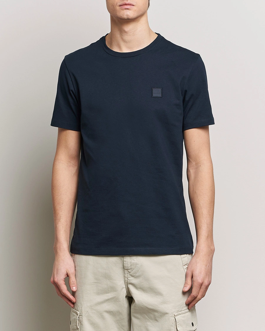 Herren |  | BOSS ORANGE | Tales Logo Crew Neck T-Shirt Dark Blue