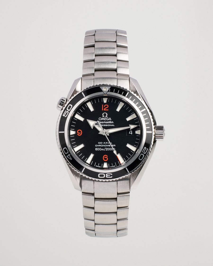 Herren | Omega Pre-Owned Seamaster Planet Ocean 2201.51.00 Steel Black Silver | Omega Pre-Owned | Seamaster Planet Ocean 2201.51.00 Steel Black Silver