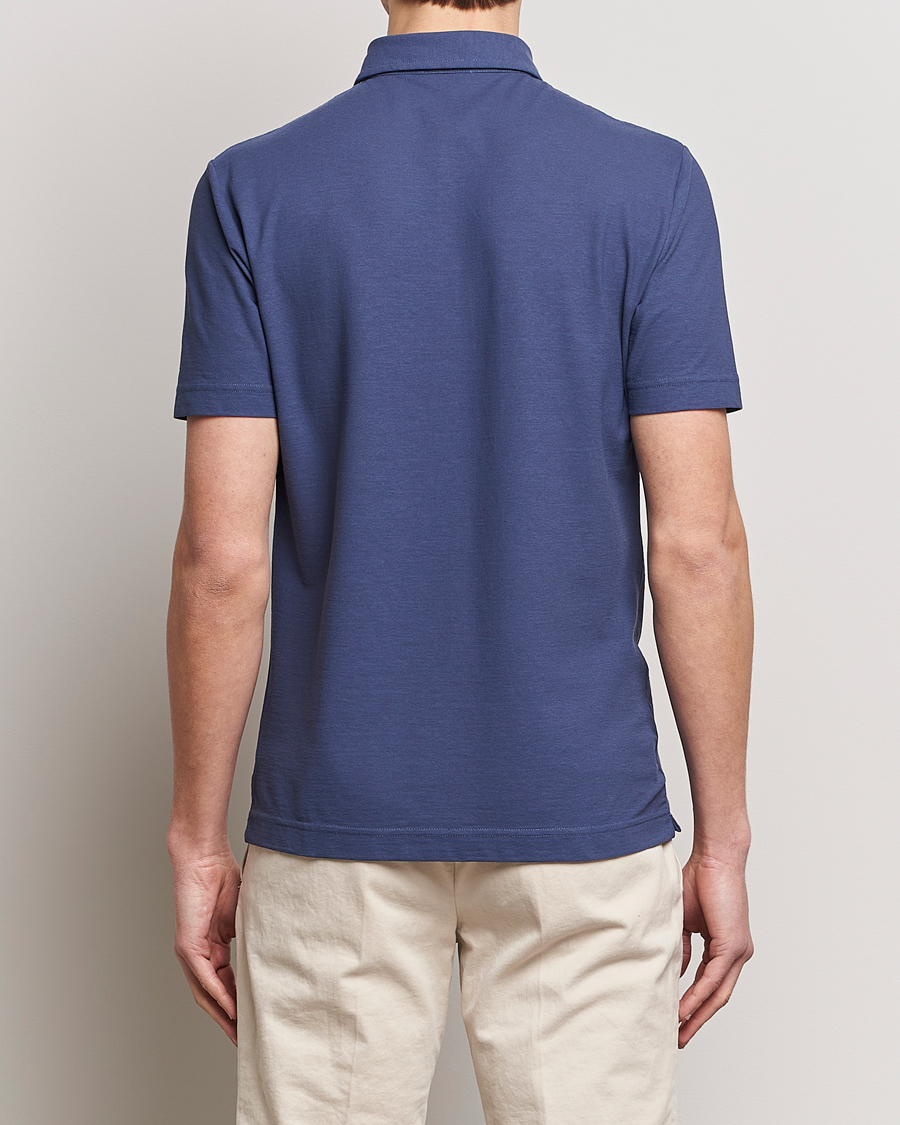 Herren | Poloshirts | Zanone | Ice Cotton Polo Steel Blue