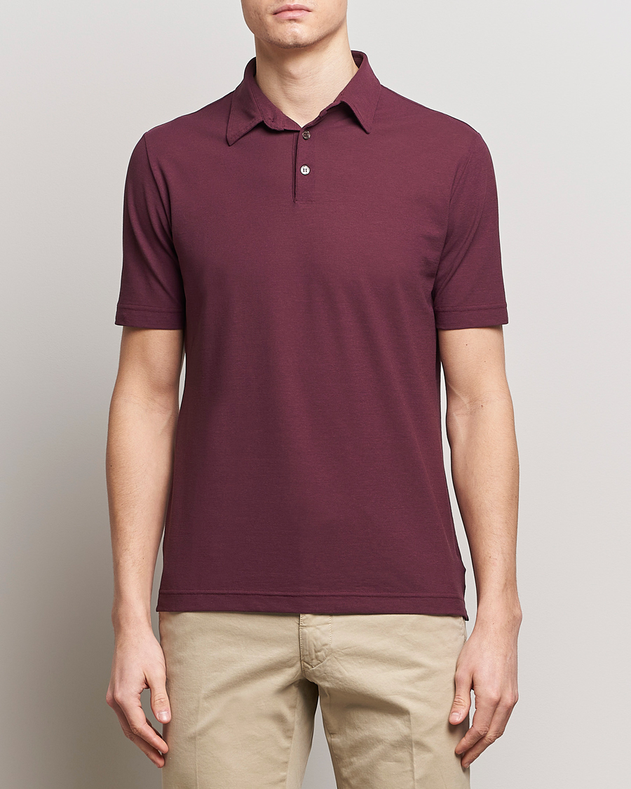 Herren | Italian Department | Zanone | Ice Cotton Polo Burgundy