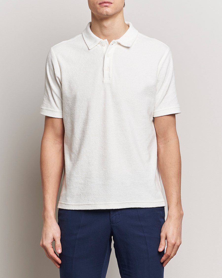 Herren | Poloshirt | Zanone | Terry Cotton Polo White