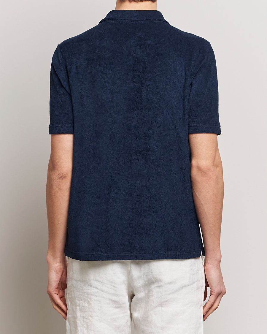 Herren | Poloshirts | Zanone | Terry Cotton Polo Navy
