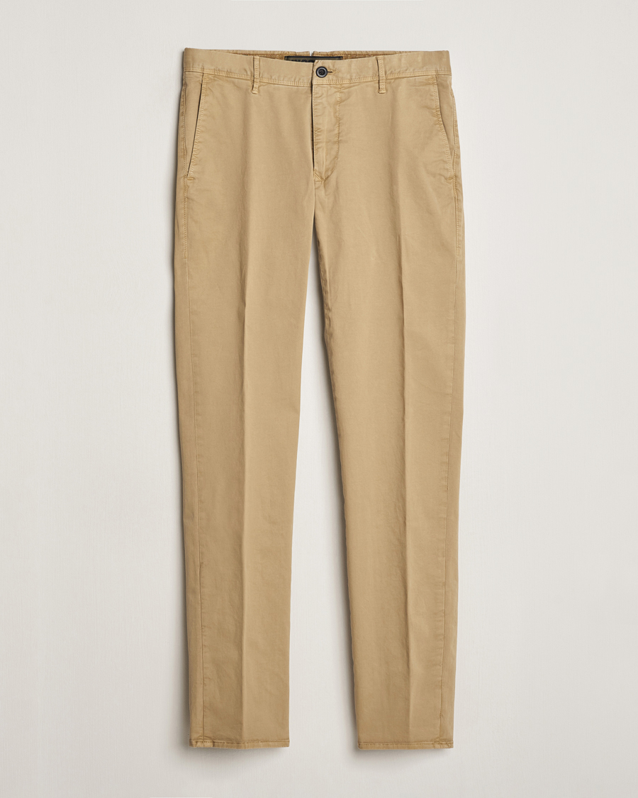 Herren | Hosen | Incotex | Slim Fit Garment Dyed Slacks Beige