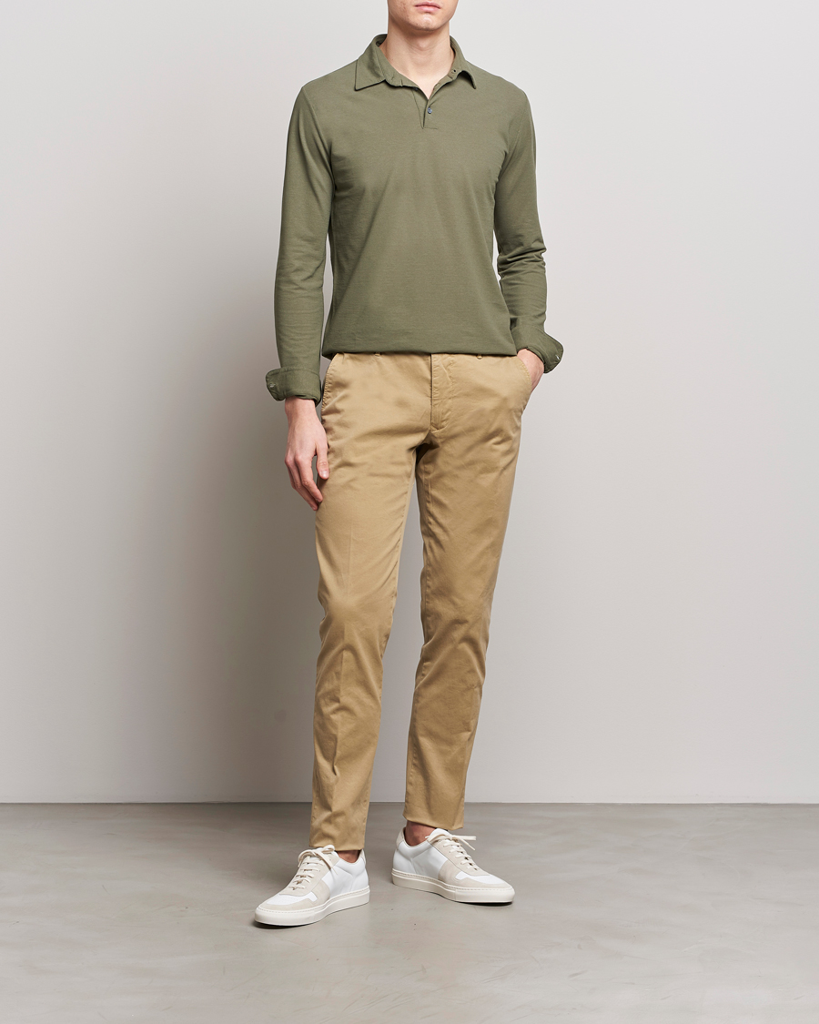 Herren | Hosen | Incotex | Slim Fit Garment Dyed Slacks Beige