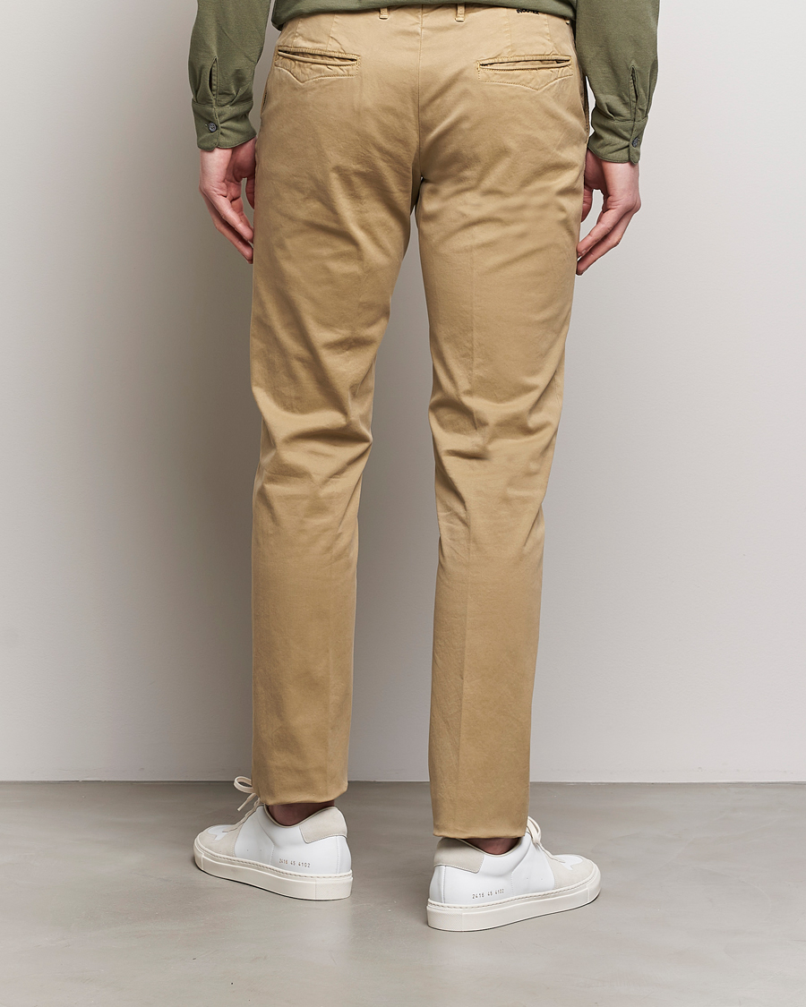 Herren | Hosen | Incotex | Slim Fit Garment Dyed Slacks Beige