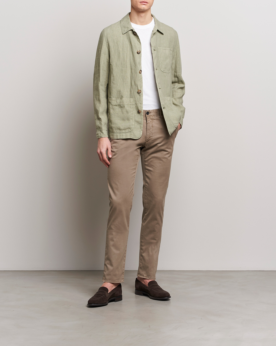 Herren | Hosen | Incotex | Slim Fit Garment Dyed Slacks Light Brown