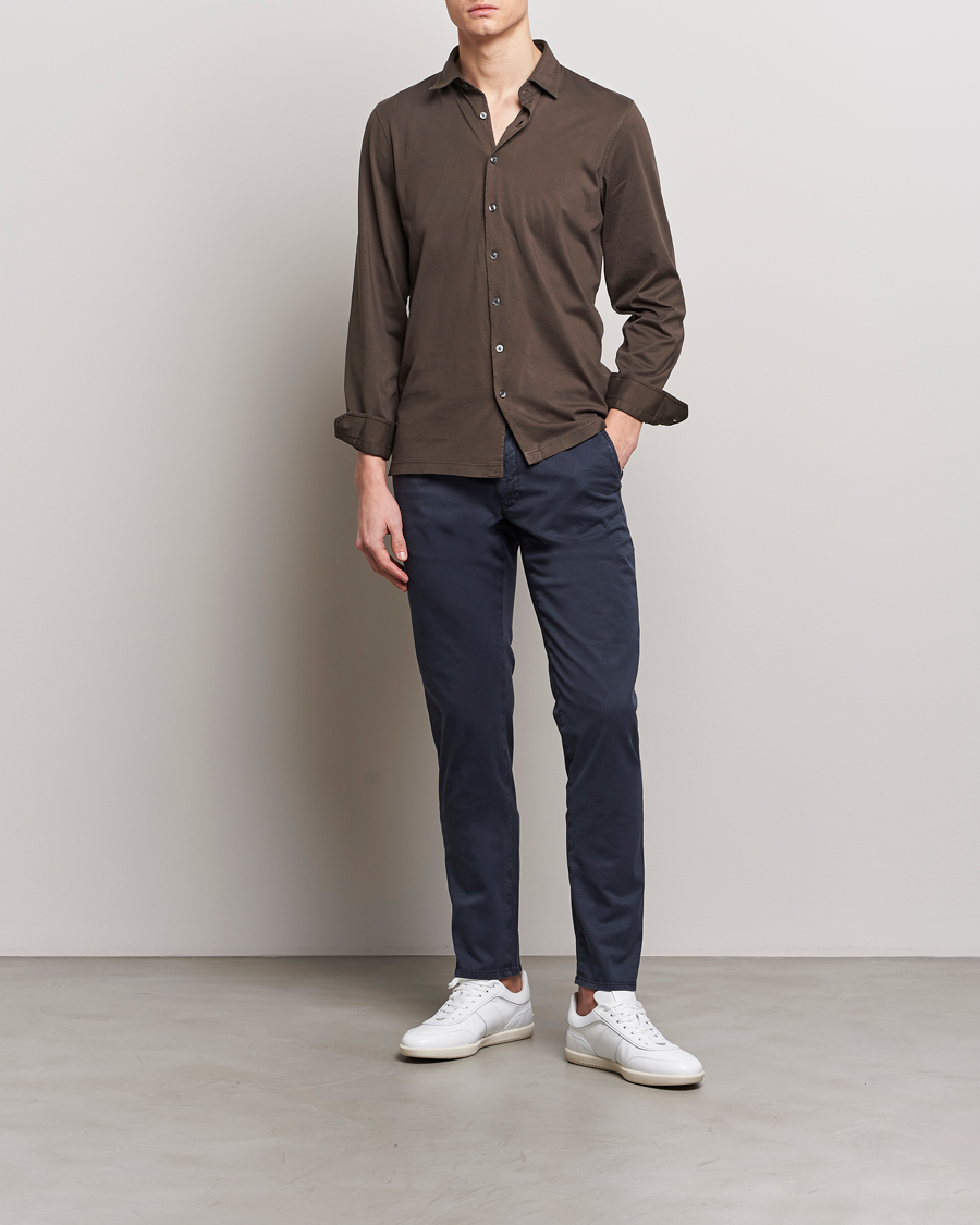 Herren | Hosen | Incotex | Slim Fit Garment Dyed Slacks Navy
