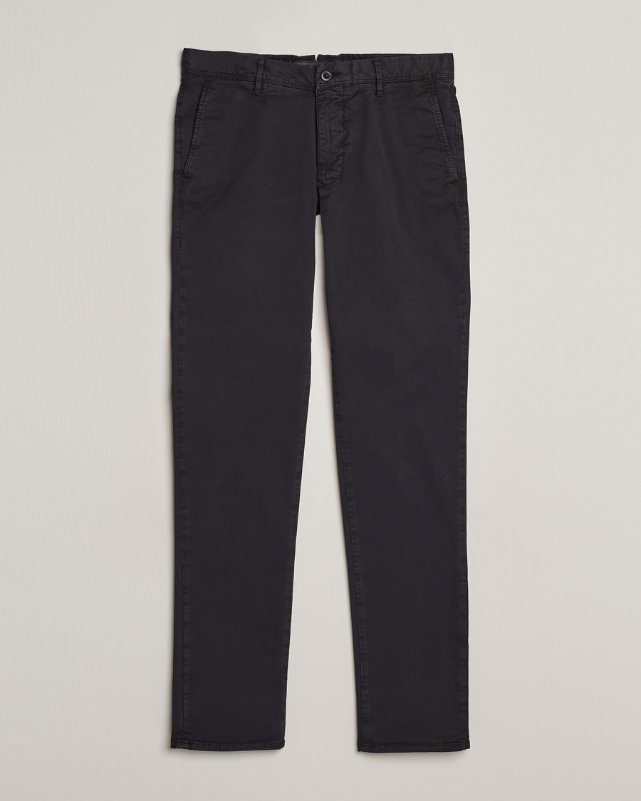 Herren | Hosen | Incotex | Slim Fit Garment Dyed Slacks Black
