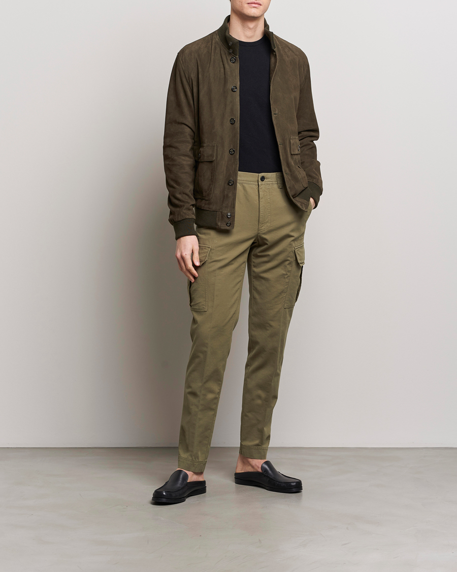 Herren | Hosen | Incotex | Slim Fit Cargo Pants Military Green