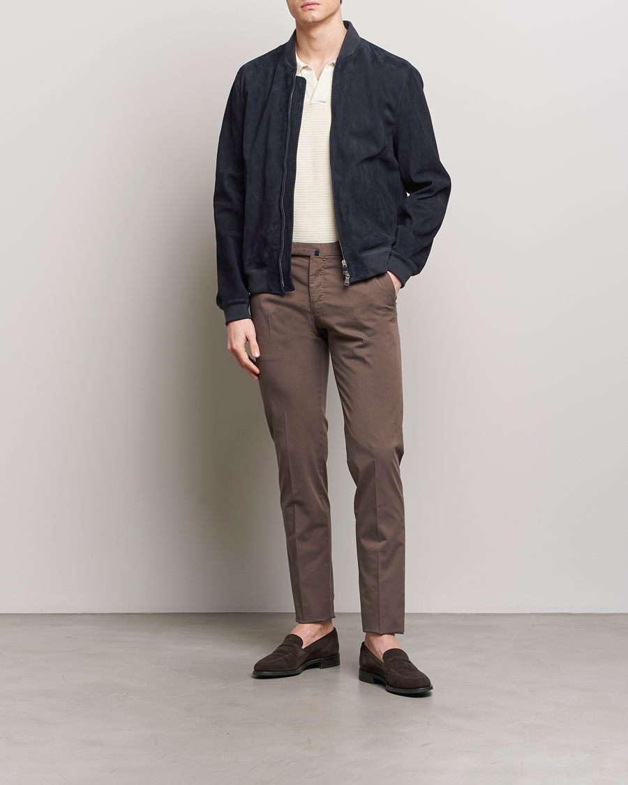 Herren | Hosen | Incotex | Slim Fit Comfort Chinos Dark Brown