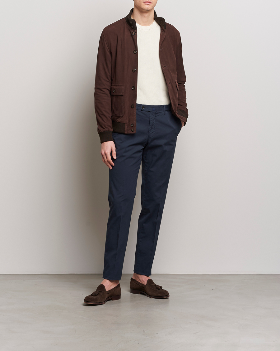 Herren | Hosen | Incotex | Regular Fit Comfort Chinos Navy