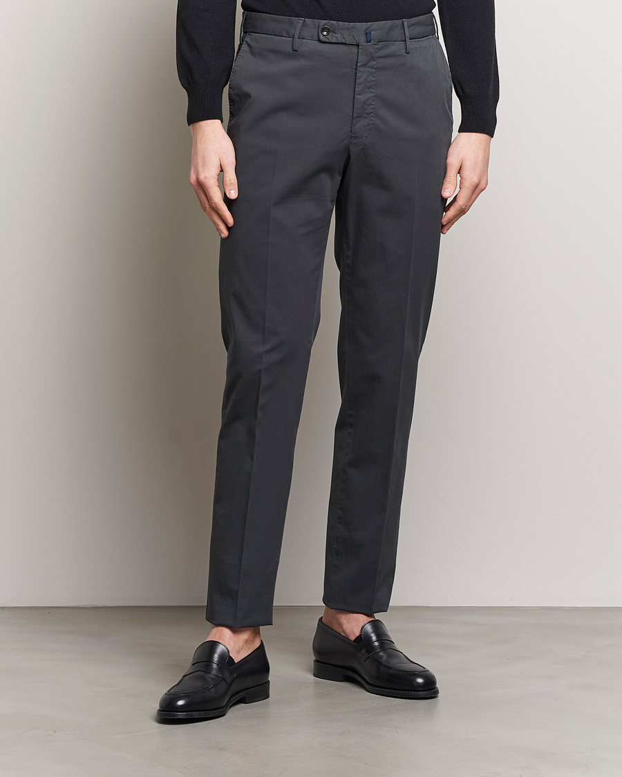 Herren | Italian Department | Incotex | Regular Fit Comfort Chinos Charcoal