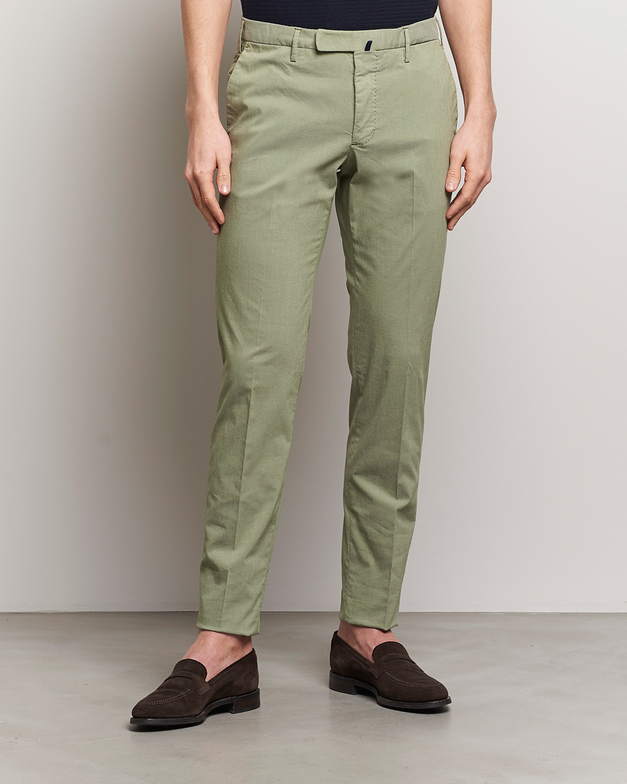 Herren | Treue-Rabatt für Stammkunden | Incotex | Slim Fit Washed Cotton Comfort Trousers Olive